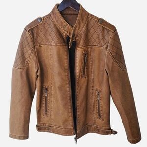 Men's Tan Leather Jacket
